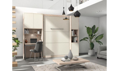 SMART - Armoire lit vertical avec bureau 